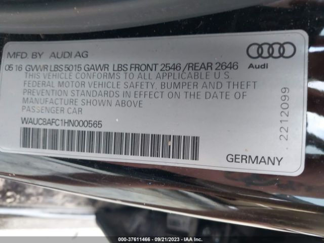 Photo 8 VIN: WAUC8AFC1HN000565 - AUDI A6 