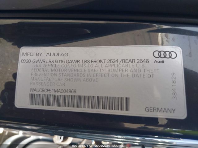 Photo 8 VIN: WAUCBCF51MA004969 - AUDI A5 