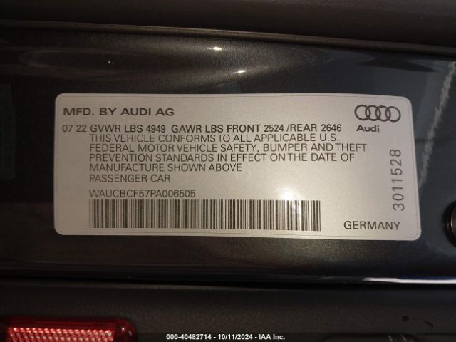 Photo 8 VIN: WAUCBCF57PA006505 - AUDI A5 