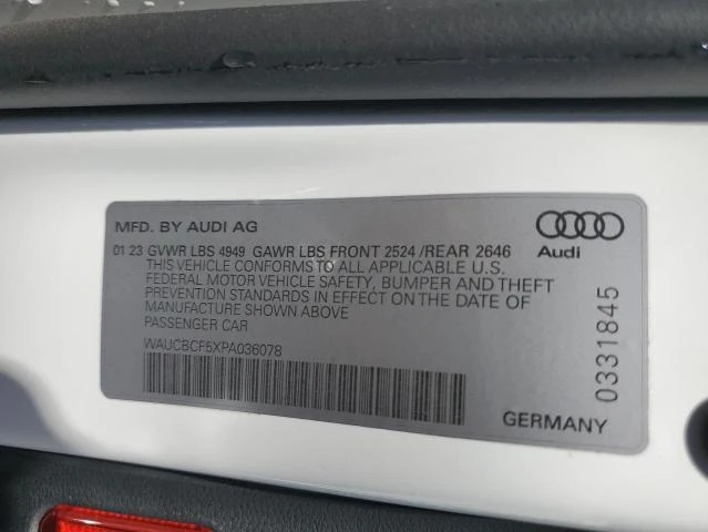 Photo 12 VIN: WAUCBCF5XPA036078 - AUDI A5 PREMIUM 