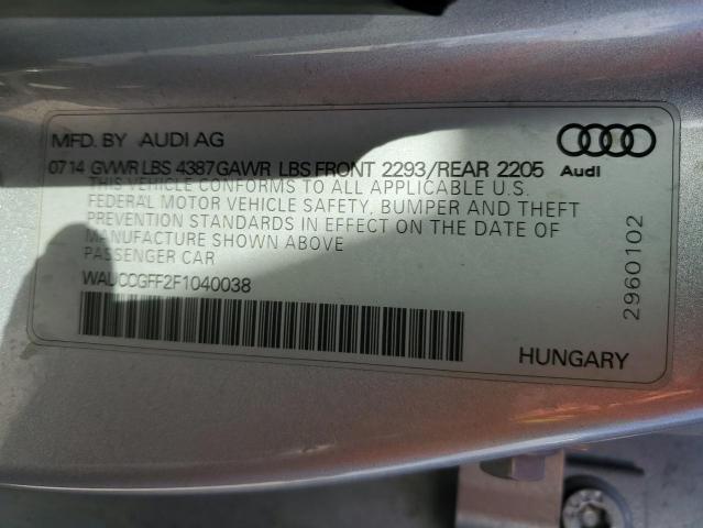 Photo 11 VIN: WAUCCGFF2F1040038 - AUDI A3 PREMIUM 