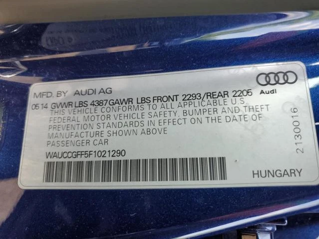 Photo 11 VIN: WAUCCGFF5F1021290 - AUDI A3 PREMIUM 