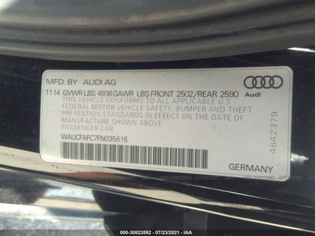 Photo 8 VIN: WAUCFAFC7FN035615 - AUDI A6 