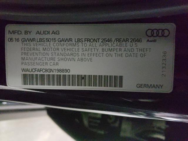 Photo 9 VIN: WAUCFAFC8GN198890 - AUDI A6 PREMIUM 