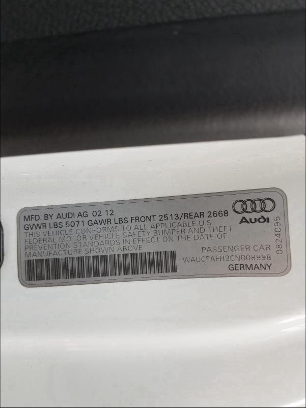 Photo 9 VIN: WAUCFAFH3CN008998 - AUDI A5 PREMIUM 