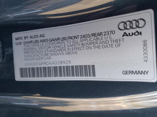 Photo 9 VIN: WAUCFAFR0AA028929 - AUDI A5 PREMIUM 