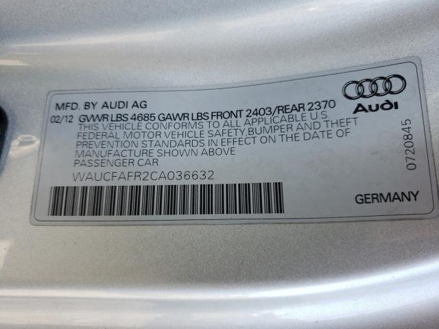 Photo 9 VIN: WAUCFAFR2CA036632 - AUDI A5 PREMIUM 