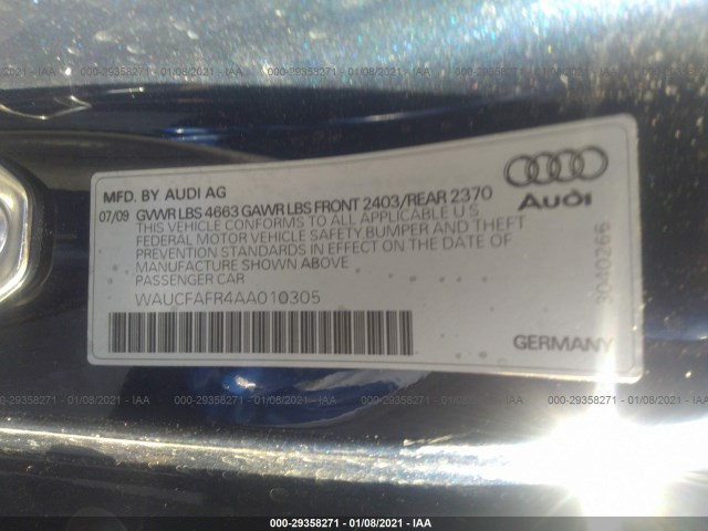 Photo 8 VIN: WAUCFAFR4AA010305 - AUDI A5 