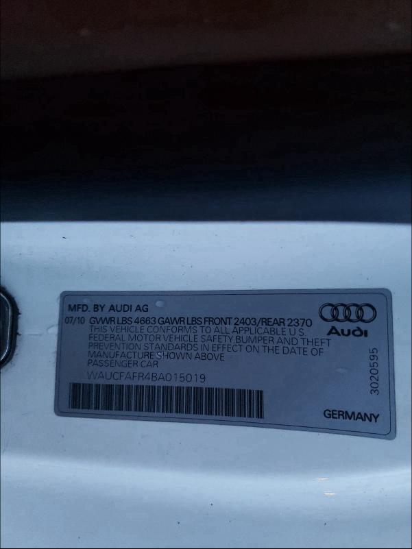 Photo 9 VIN: WAUCFAFR4BA015019 - AUDI A5 PREMIUM 