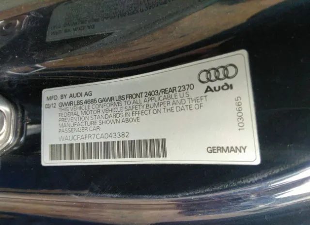 Photo 8 VIN: WAUCFAFR7CA043382 - AUDI A5 