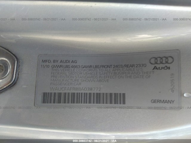 Photo 8 VIN: WAUCFAFR8BA038772 - AUDI A5 