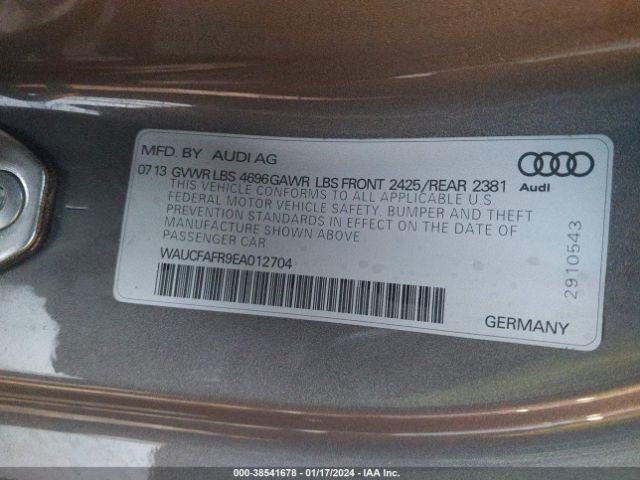 Photo 8 VIN: WAUCFAFR9EA012704 - AUDI A5 