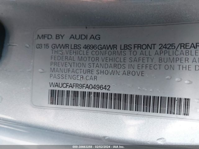 Photo 8 VIN: WAUCFAFR9FA049642 - AUDI A5 