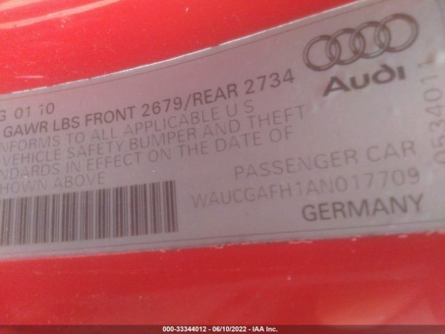 Photo 8 VIN: WAUCGAFH1AN017709 - AUDI S5 