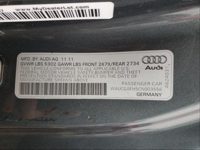 Photo 9 VIN: WAUCGAFH5CN003556 - AUDI S5 PREMIUM 