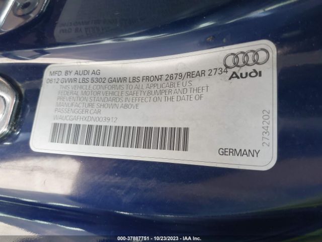 Photo 8 VIN: WAUCGAFHXDN003912 - AUDI S5 