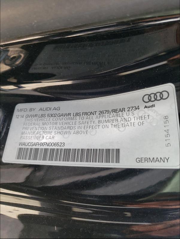 Photo 9 VIN: WAUCGAFHXFN006523 - AUDI S5 PREMIUM 