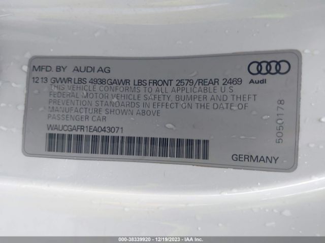 Photo 8 VIN: WAUCGAFR1EA043071 - AUDI S5 