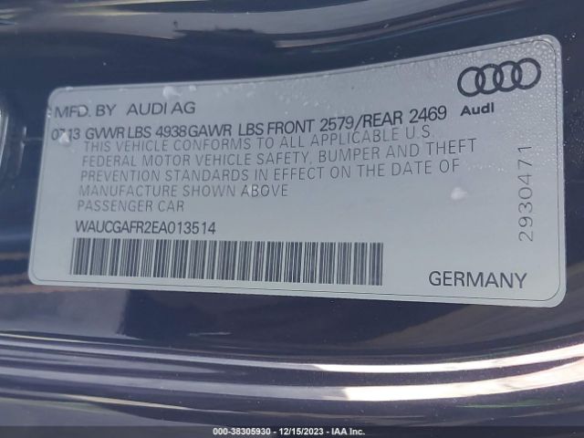 Photo 8 VIN: WAUCGAFR2EA013514 - AUDI S5 