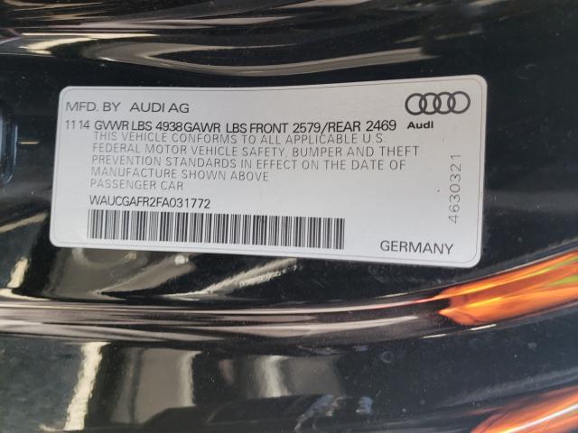 Photo 9 VIN: WAUCGAFR2FA031772 - AUDI S5 PREMIUM 