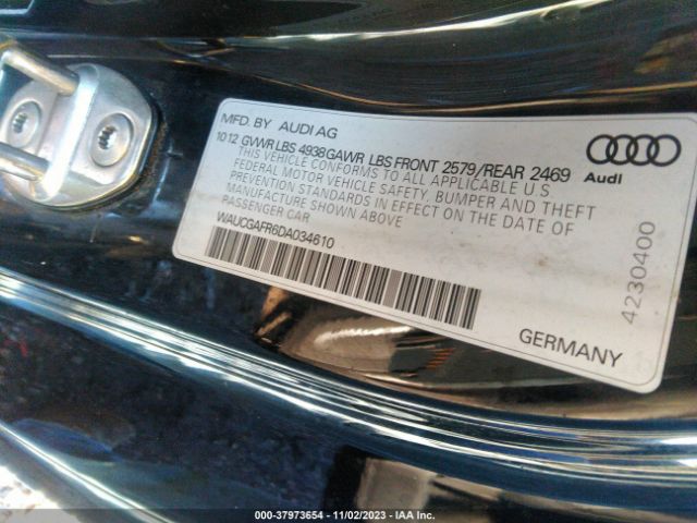 Photo 8 VIN: WAUCGAFR6DA034610 - AUDI S5 