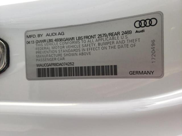 Photo 9 VIN: WAUCGAFR8DA074252 - AUDI S5 PREMIUM 