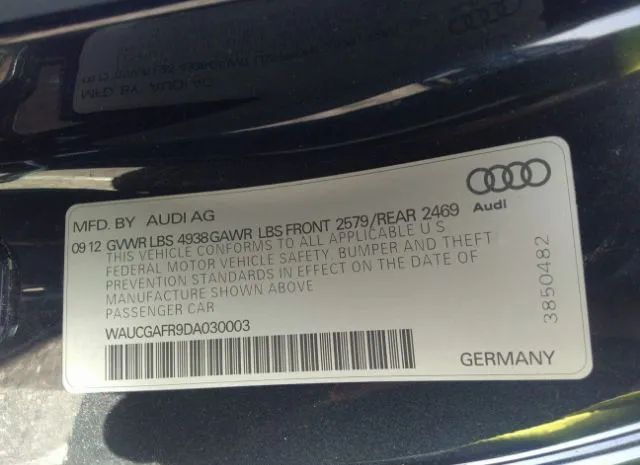 Photo 8 VIN: WAUCGAFR9DA030003 - AUDI S5 