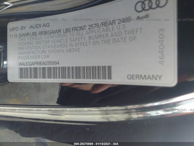 Photo 8 VIN: WAUCGAFR9EA035994 - AUDI S5 