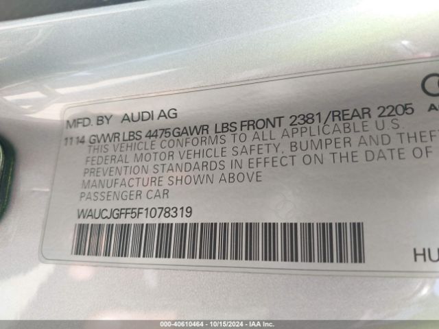 Photo 8 VIN: WAUCJGFF5F1078319 - AUDI A3 