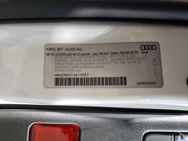 Photo 9 VIN: WAUCNCF51JA119557 - AUDI A5 