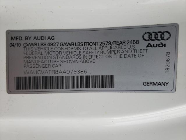 Photo 9 VIN: WAUCVAFR8AA079386 - AUDI S5 PREMIUM 