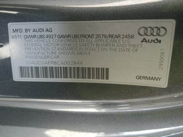 Photo 9 VIN: WAUCVAFR8CA002844 - AUDI S5 PREMIUM 