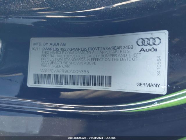 Photo 8 VIN: WAUCVAFR9CA005395 - AUDI S5 