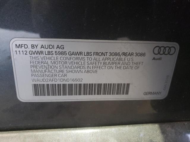 Photo 9 VIN: WAUD2AFD1DN016502 - AUDI S8 QUATTRO 