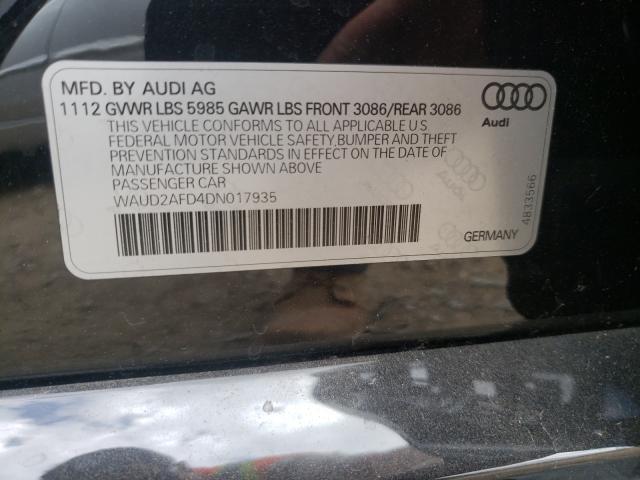 Photo 9 VIN: WAUD2AFD4DN017935 - AUDI S8 