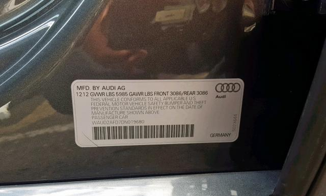 Photo 9 VIN: WAUD2AFD7DN019680 - AUDI S8 