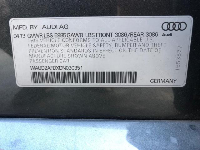 Photo 9 VIN: WAUD2AFDXDN030351 - AUDI S8 QUATTRO 