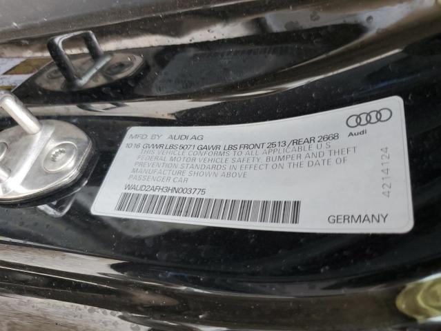 Photo 9 VIN: WAUD2AFH3HN003775 - AUDI A5 SPORT 