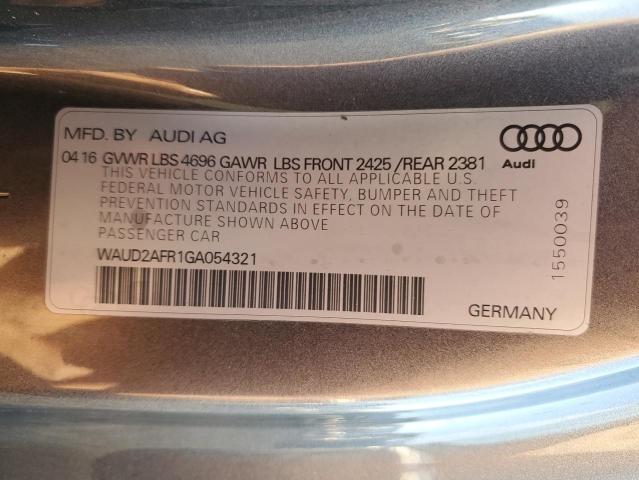 Photo 12 VIN: WAUD2AFR1GA054321 - AUDI A5 