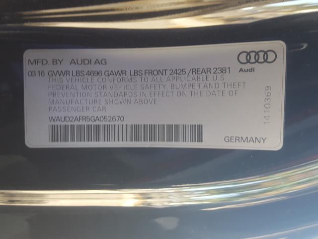 Photo 9 VIN: WAUD2AFR5GA052670 - AUDI A5 