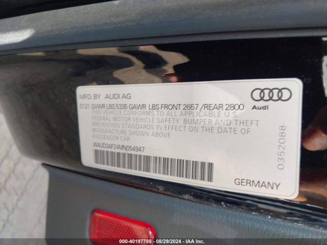 Photo 8 VIN: WAUD3AF24MN054947 - AUDI A6 