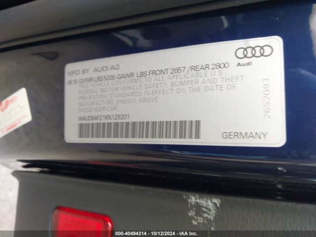 Photo 8 VIN: WAUD8AF21KN129201 - AUDI A6 