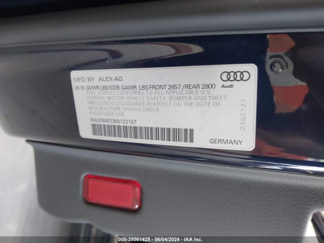 Photo 8 VIN: WAUD8AF23KN122167 - AUDI A6 