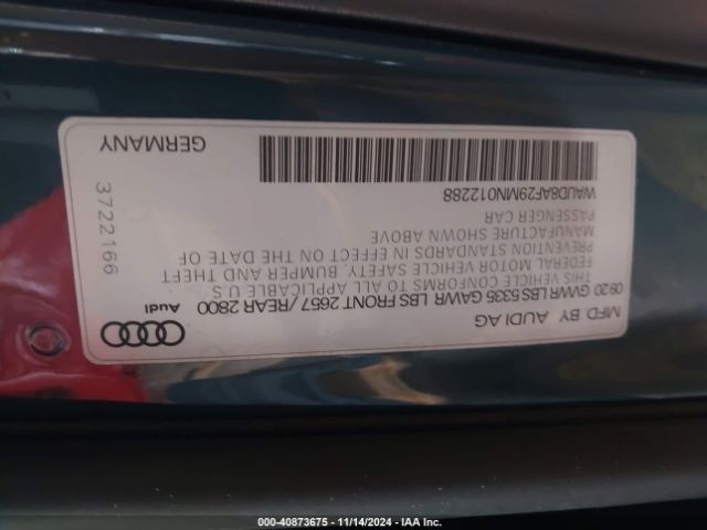 Photo 8 VIN: WAUD8AF29MN012288 - AUDI A6 