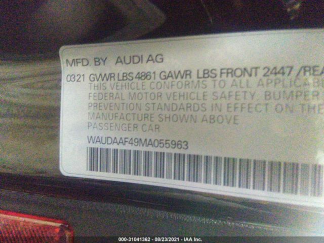 Photo 8 VIN: WAUDAAF49MA055963 - AUDI A4 SEDAN 