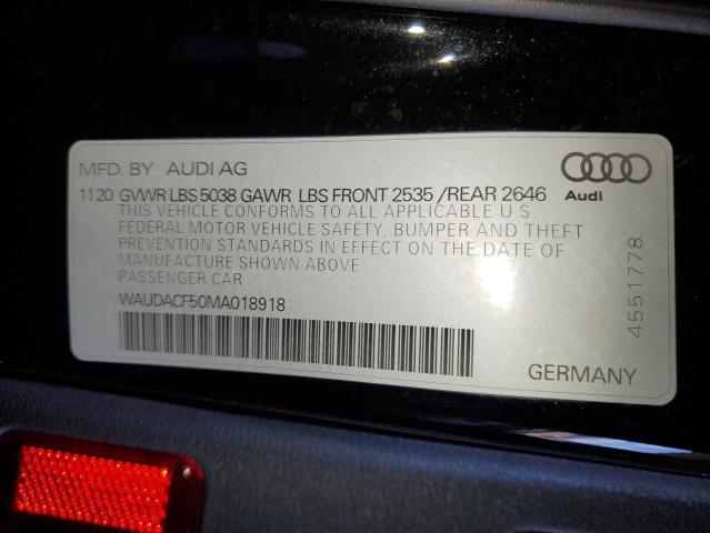 Photo 11 VIN: WAUDACF50MA018918 - AUDI A5 