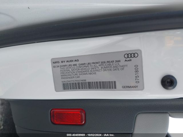 Photo 8 VIN: WAUDACF57RA074698 - AUDI A5 