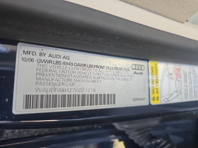 Photo 9 VIN: WAUDF48H27K021218 - AUDI A4 