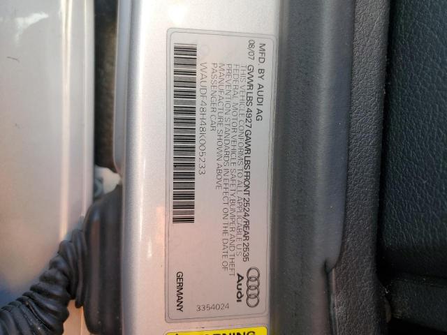 Photo 11 VIN: WAUDF48H48K005233 - AUDI A4 2.0T CA 