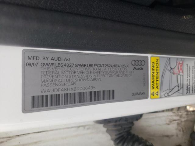 Photo 9 VIN: WAUDF48HX8K006435 - AUDI A4 2.0T CA 